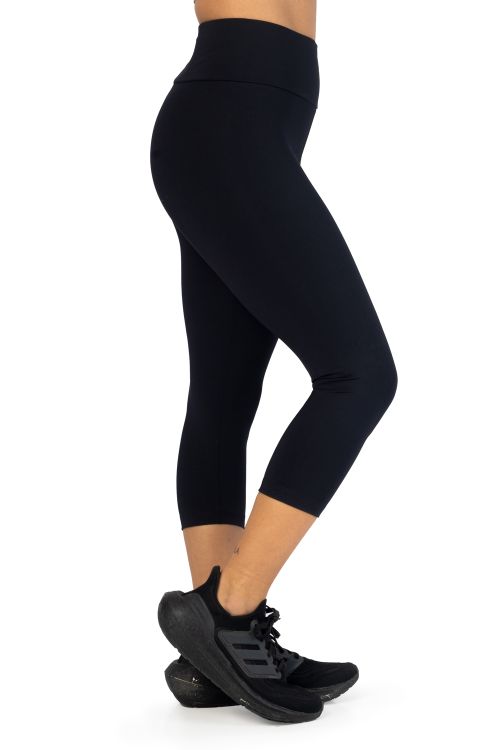 Pescadora Tiro Alto Microfibra Negro